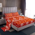 thumbnail image 1 of Erosebridal Boho Aztec Sheet Set Full, Western American Tribal Bedding Sets Full Size, Red 4 Pieces, 1 of 7