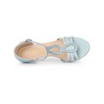 thumbnail image 4 of BLISSFUL STEP Women's Rhinestone Ankle Strap Open Toe Stiletto Heels Sandals Sky Blue (Size 8.5), 4 of 6