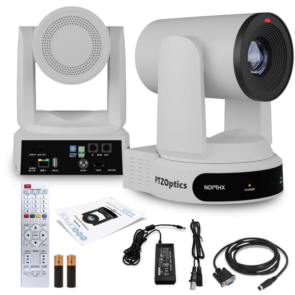 PTZOptics Move Caméra PTZ 4K SDI/HDMI/USB/IP avec Zoom Optique 30x (Blanc) (PT30X-4K-WH-G3)