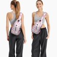 thumbnail image 4 of Watercolor Pig Print Sling Backpack Lightweight Crossbody Daypack with Cute Farm Animal Cartoon Pattern Abstract Floral and Artistic Design Funny and Aesthetic Anti-theft Travel Bag for Daily Use Outd, 4 of 6
