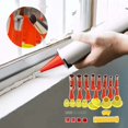 thumbnail image 1 of Boovnll Tool Kit, Family Use Integrated Rubber Nozzle Tool Kit, Rubber Nozzle Tool with Base, Stainless Steel Material, Caulking Nozzle Applicator Coating for Home, Tool Set, 1 of 9