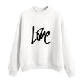 thumbnail image 1 of CEHVOM Femmes Mode Décontractée Imprimé Col Rond Ample Manches Longues Hauts Courts Blouse Chandails Sans Capuche Liquidation, 1 of 5