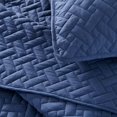 thumbnail image 5 of Peace Nest Premium Damask Pattern Reversible Coverlet Set 100% Soft Microfiber Fabric, Navy, Twin Size, 5 of 5