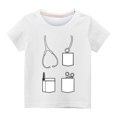 thumbnail image 4 of Penkiiy T-Shirt Garçons Filles Imprimé 3D Motif Coloré T-Shirts Graphiques Manches Courtes pour Enfants 3 Ans Blanc, 4 of 4