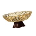 thumbnail image 3 of Lipstore Fruit Bowl Candy Plate Household Kitchen Counter for Candies Snacks Desserts L Brown, 3 of 8