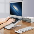 thumbnail image 4 of Support pour Ordinateur Portable Portable Pliable à Hauteur Réglable, Support pour Ordinateur Bloc-Notes à Design Ajouré, Support pour Ordinateur Portable, Blanc, 4 of 9