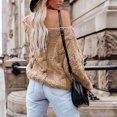 thumbnail image 4 of RKSTN Chandails pour Femmes Mode Manches Amples Chandail à Enfiler Hauts Blouse Chandail Tricoté Chandails d'Automne, 4 of 5