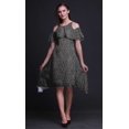 thumbnail image 4 of Bimba Grey Geometric Printed Womens Cold Shoulder Tunic Party Round Neck Shift Dress - Large, 4 of 6