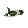 thumbnail image 4 of BLISSFUL STEP Sandales pour Femmes en Faux Suède à Plateforme Compensée à Lacets à Bout Ouvert Vert 6, 4 of 8