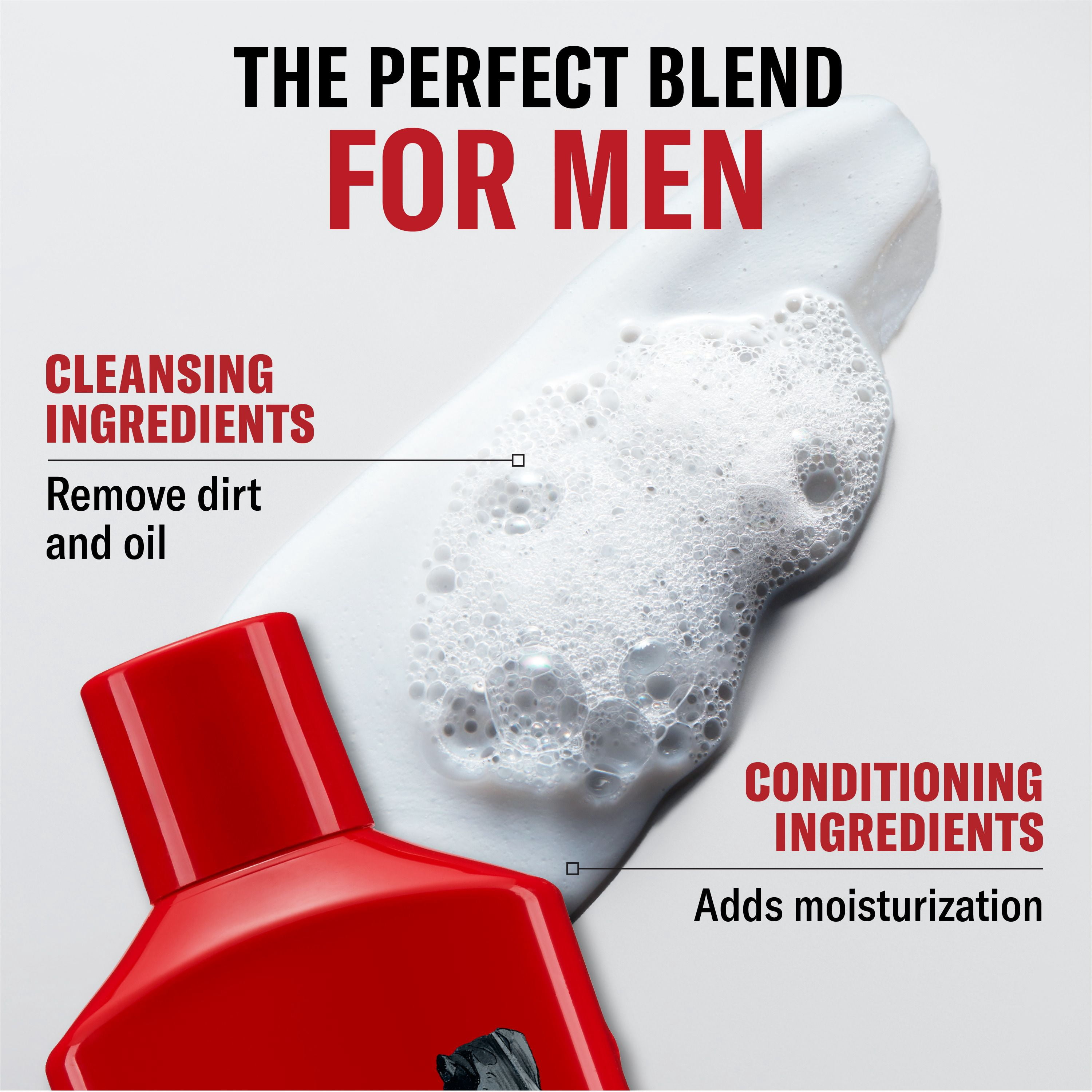 Old Spice Shampooing Lavage Intense pour Hommes avec Charbon de Bois, Parfum Frais et Propre, Élimine la Saleté et l'Huile Accumulées
