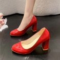 thumbnail image 2 of Escarpins à Talon Bloc pour Femmes, Talons d'Été Décontractés et Confortables, Chaussures à Enfiler à Bout Rond pour Femmes, 2 of 8