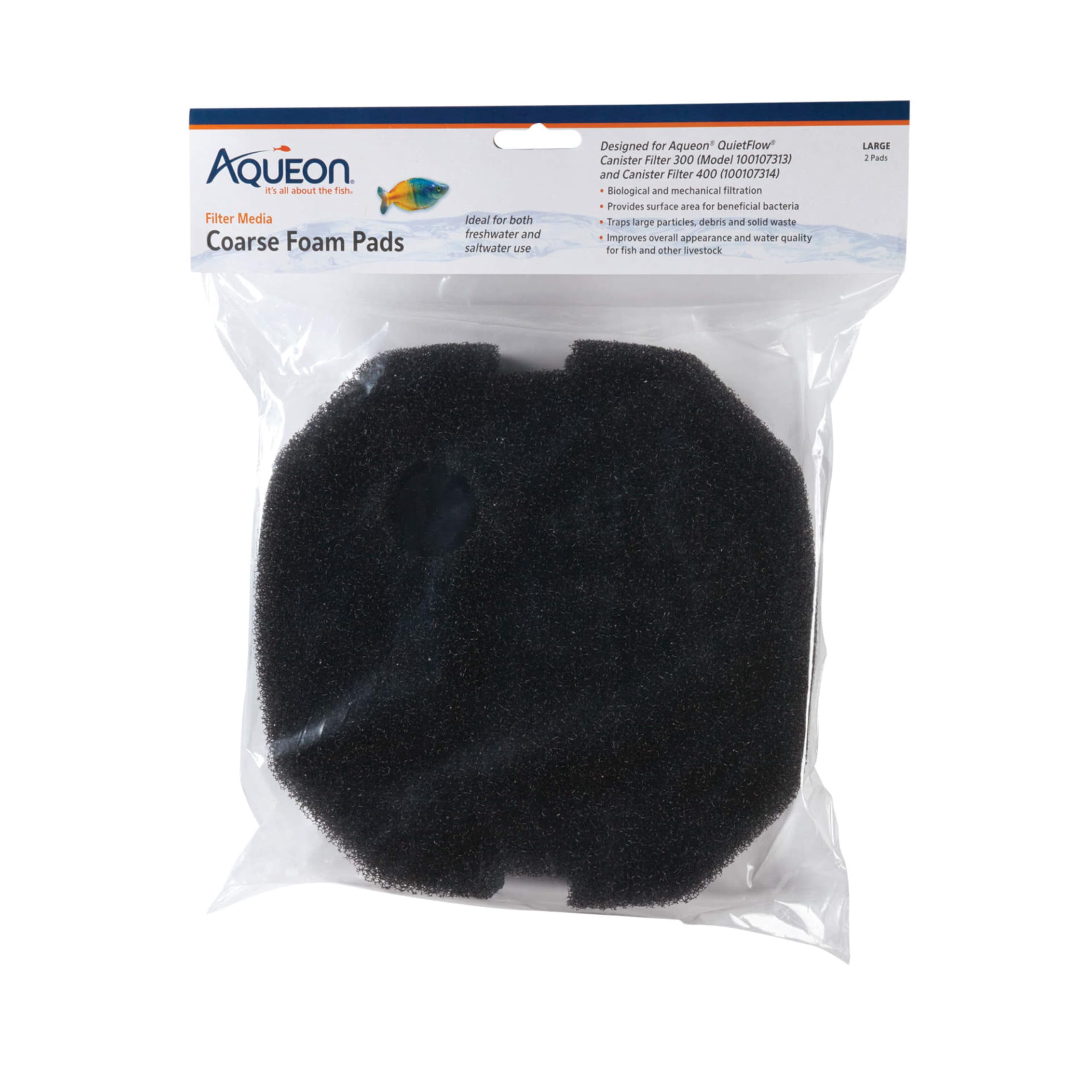 Aqueon Coussin en Mousse Grossière pour QuietFlow 300/400-2 pk