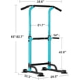 thumbnail image 4 of SOGES Height Adjustable Power Tower Dip Stands Pull up Bar Strength Training for Home Gym Blue, 4 of 7