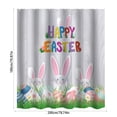 thumbnail image 3 of CaiYueKe Waterproof Polyester Shower Curtain with Hooks - No Punch Fabric Bathroom Partition Digital Printing Decorative Easter Spring Theme Water Resistant Easy Install Bath Curtain, 3 of 6