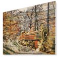 thumbnail image 1 of Design Art - Train in Forest Oil Painting, 1 of 5