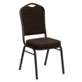 thumbnail image 1 of HERCULES Series Crown Back Stacking Banquet Chair in Burgundy Fabric - Gold Frame, 1 of 9
