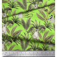 thumbnail image 3 of Soimoi Georgette Viscose Fabric Leaves & Lemur Animal Print Fabric by Yard 42 Inch Wide, 3 of 3