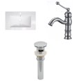 thumbnail image 1 of American Imaginations 32-in. W 1 Hole Ceramic Top Set In White Color - Overflow Drain Incl. AI-27184, 1 of 8