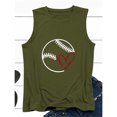 thumbnail image 4 of LSLJS Women Spaghetti Strap Tank Tops Ladies Summer Fashion Solid Color Baseball Print Pattern Sleeveless Vest Top T-shirt, 4 of 4