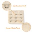 thumbnail image 4 of INSPIRE CHIC Rallonges de Soutien-Gorge pour Femmes à 3 Crochets 3 Rangées Bretelle de Soutien-Gorge Extensible Boucle Crochets Bande de Soutien-Gorge Beige-Sangria 2, 4 of 5