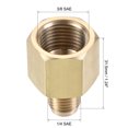 thumbnail image 2 of Unique Bargains Raccord Femelle 1/4 SAE Flare Mâle 3/8 SAE Filetage Laiton 2 Pack, 2 of 4