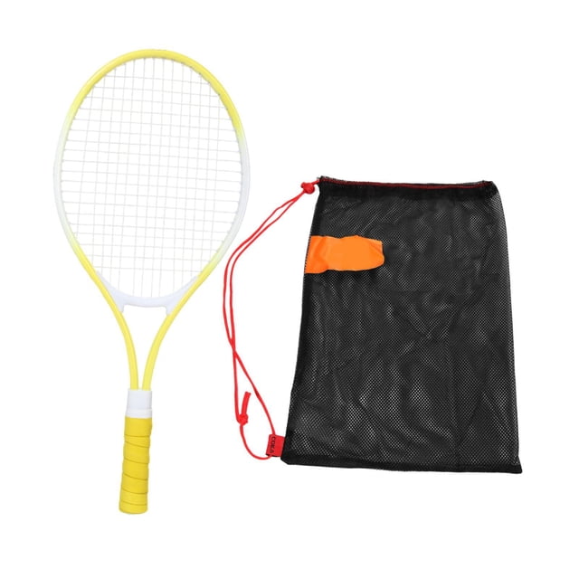 Almencla 21 inch Tennis Racket for Kids Nonslip Grip Tennis Racquet Recreational with Drawstring Bag Equipment for Park Beach Practice Yellow