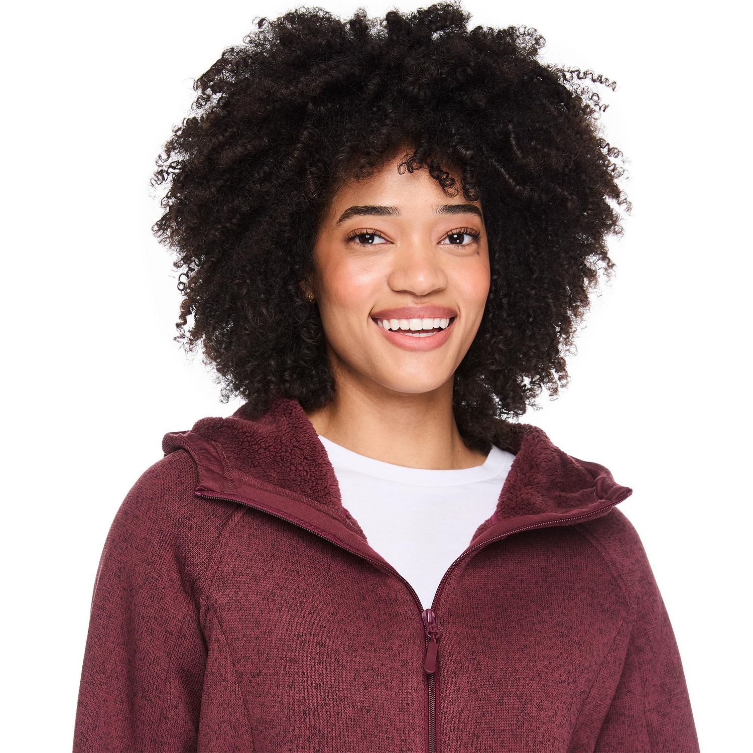 Veste zippée en fausse peau de mouton George pour femmes