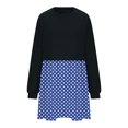 thumbnail image 4 of EQWLJWE Mode Femmes Décontractée Ample Col Rond Manches Longues Imprimé à Pois Ondulés Confortable Robes Imprimées Fluides Chandails en Molleton Mini Robe Robes de Retour 2023, 4 of 6