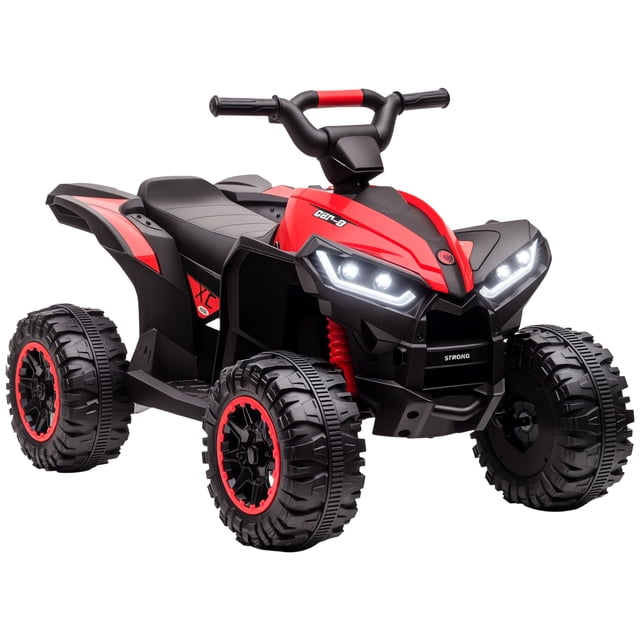 Aosom 12V Kids ATV with Music, Headlights, High & Low Speed, Red