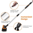 thumbnail image 3 of MATCC Long Handle Car Wash Brush with Squeegee Edge 10" Brush Head for Auto, RV, Truck, Boat, Pool Deck, 3 of 5