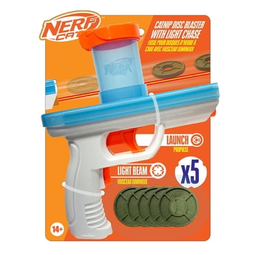 NERF Catnip Blaster with Catnip Discs Cat Toy