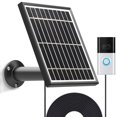 thumbnail image 1 of Uncle Squirrel Solar Panel Compatible with Video Doorbell 2/3/3 Plus/4, Waterproof Charge Continuously,Includes Secure Wall Mount, 5.0M/16 ft Power Cable, 1 of 4