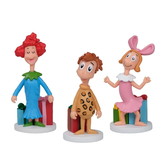 Ensemble de figurines Dr. Seuss Grinch Village Whos, multicolore, 3 pièces