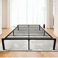 thumbnail image 1 of Heavy Duty Queen Bed Frame with Slat Clips, No Box Spring Needed, 16 Inch Platform Bed Frame Metal Slats Support with Underbed Storage, Easy Assembly, 1 of 8