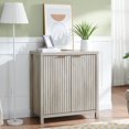 thumbnail image 1 of OAKHAM Buffet Bahut Cannelé avec Tablettes Ajustables, Crédence Console d'Appoint Moderne, Chêne Gris, 1 of 7