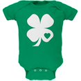 thumbnail image 2 of Saint-Patrick - Trèfle Cœur Vert Kelly Doux Grenouillère pour Bébé, 2 of 2