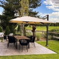 thumbnail image 1 of PURPLE LEAF Parasols Déportés d'Extérieur 10 Pi Carrés en Aluminium, Parasols Suspendus Décalés avec Rotation à 360°, Inclinaison Réglable, Grand Parasol de Jardin/piscine/patio, Beige, 1 of 14