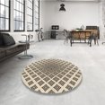 thumbnail image 4 of Ahgly Company Tapis d'Intérieur Lavable en Machine Carré Transitionnel Marron Café, 8 Pieds Carré, 4 of 7