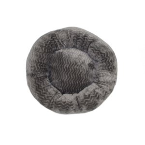 Pet bed oval bed Grey wave microfiber