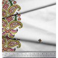 thumbnail image 3 of Soimoi Poly Georgette Fabric Floral & Paisley Block Printed Fabric 1 Yard 42 Inch Wide, 3 of 3