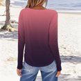 thumbnail image 4 of SROBPTY Longues Chandails à Manches pour Femmes, T-Shirt à Manches Longues à Col Rond avec Imprimé Automnal pour Femmes Gris, TG, 4 of 5