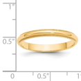 thumbnail image 5 of 14k 3mm Milgrain Half-Round Wedding Band Size 4, 5 of 5