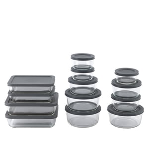 Mainstays 26 Ensemble de pcs en verre mélangé Conteneur de stockage alimentaire