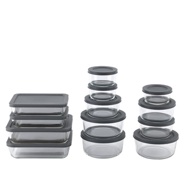Mainstays 26 pcs Set Mixed Glass Food Storage Container