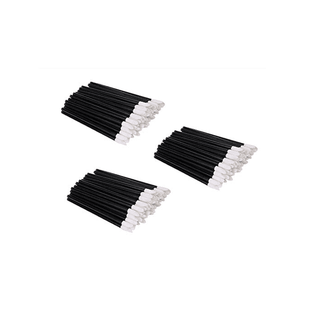 Kits d'Outils de Maquillage Jetables pour Pinceaux à Lèvres (noir) (200 Pièces)