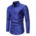 thumbnail image 1 of DPTALR Men's Printed No Iron Loose Button Lapel Long Sleeved Shirt, 1 of 7