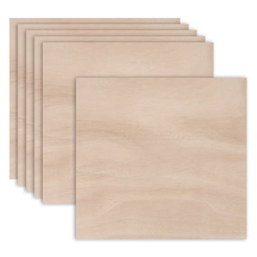 Uxcell 6PCS Mahogany Plywood Sheets,16 x 16 x 1/8 Inch Unfinished Wood Board for Laser Cutting & Engraving,Crafts,Painting, Aircraft Model