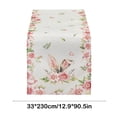 thumbnail image 3 of EGNMCR Easter Decorations, Easter Ornaments, Easter Gifts Rabbits Ear Theme Tablecloth Linen Printed Table Flag Easter Restaurant Decoration 4 Sizes Available Flax Tables Flags, 3 of 6