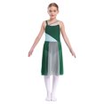 thumbnail image 1 of Oyolan Robe de Danse Ballet Sans Manches en Maille Transparente pour Filles, Vert Foncé 10, 1 of 7