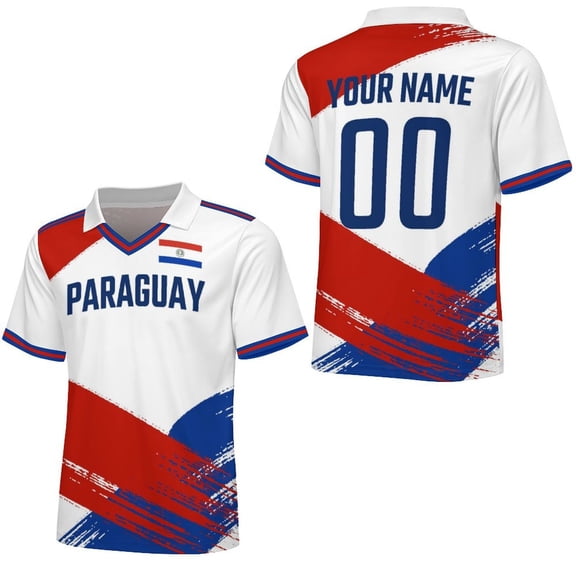 Chandail de Soccer Personnalisé du Paraguay 2026, Nom et Numéro Personnalisés, Chandail pour Hommes, Femmes et Enfants, Style National/country, Chandail de Fan de Soccer